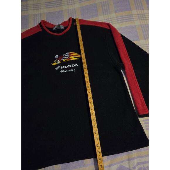 Vtg Honda Racing Woody Sweatshirt Medium Elements Fleece Embroidered 90s Y2k - Picture 7 of 8